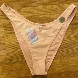 NWT Forever 21 Baby Pink Cheeky High Leg Bikini Bottoms